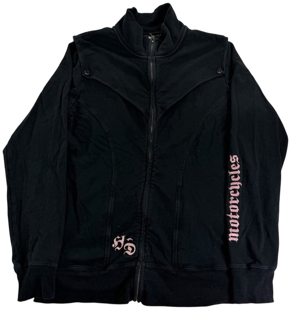 Vintage y2k Harley Davidson Women's Medium Full Zip Pullover Biker Sweatshirt